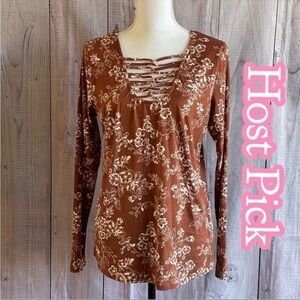 𝅺✅HOST Pick✅ Daytrip Floral Long Sleeve Top, Small
